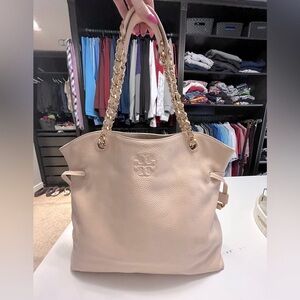 Tory Burch Light Pink Leather Convertible shoulder/crossbody purse